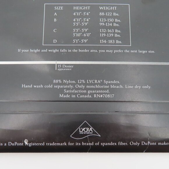 Victorias Secret Very Sexy Size C 15 Denier Black Classic Socking Womens NEW - Picture 6 of 8